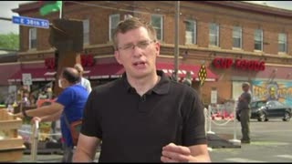 Reporter comes under fire at the George Floyd memorial in Minneapolis.