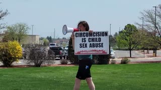 An Intactivist Demonstration at the Corner of Division and South Airport