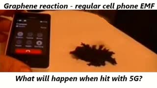 Graphene Reacting To EM Field From A Cell Phone - This Is In The Covid Vax and in peoples blood