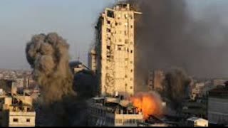 Israeli photographer films Al-Sharouk Tower being destroyed in Gaza (Different Angle)