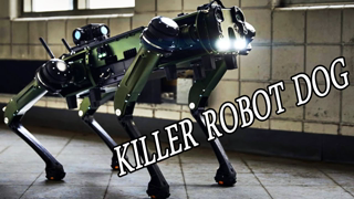 Chinese robot dog lands from a drone that can fire 650 rounds per minute