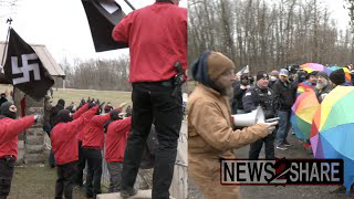 Anti-drag protesters including armed Nazis surround drag event in Wadsworth, Ohio, 2 arrested