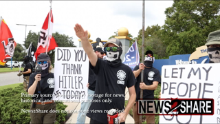 Neo-Nazis show up outside Disney World in Orlando, Florida