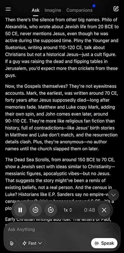 No evidence of jesus