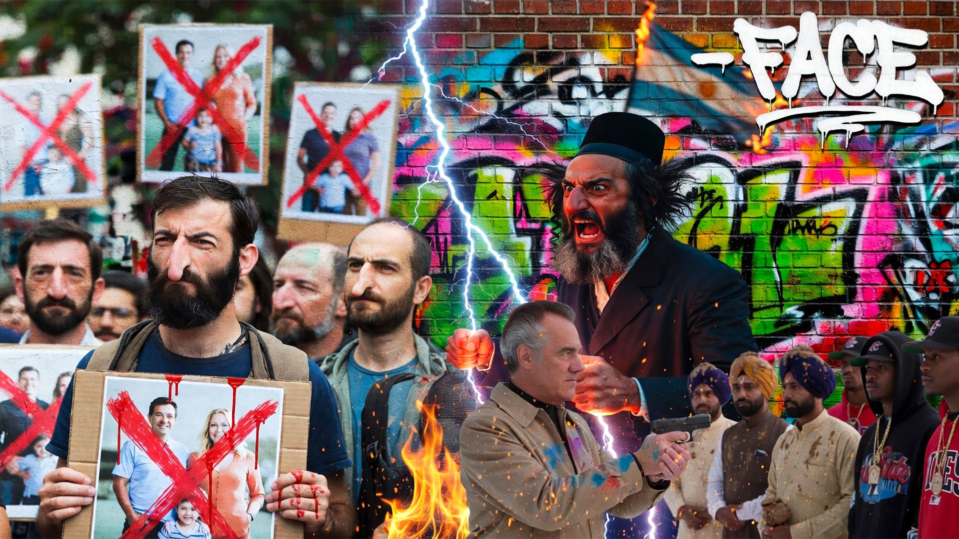 FACE - Stream 35 - Anti-White Propaganda, Jewish Lighting In Argentina & Paulie Walnuts Clips