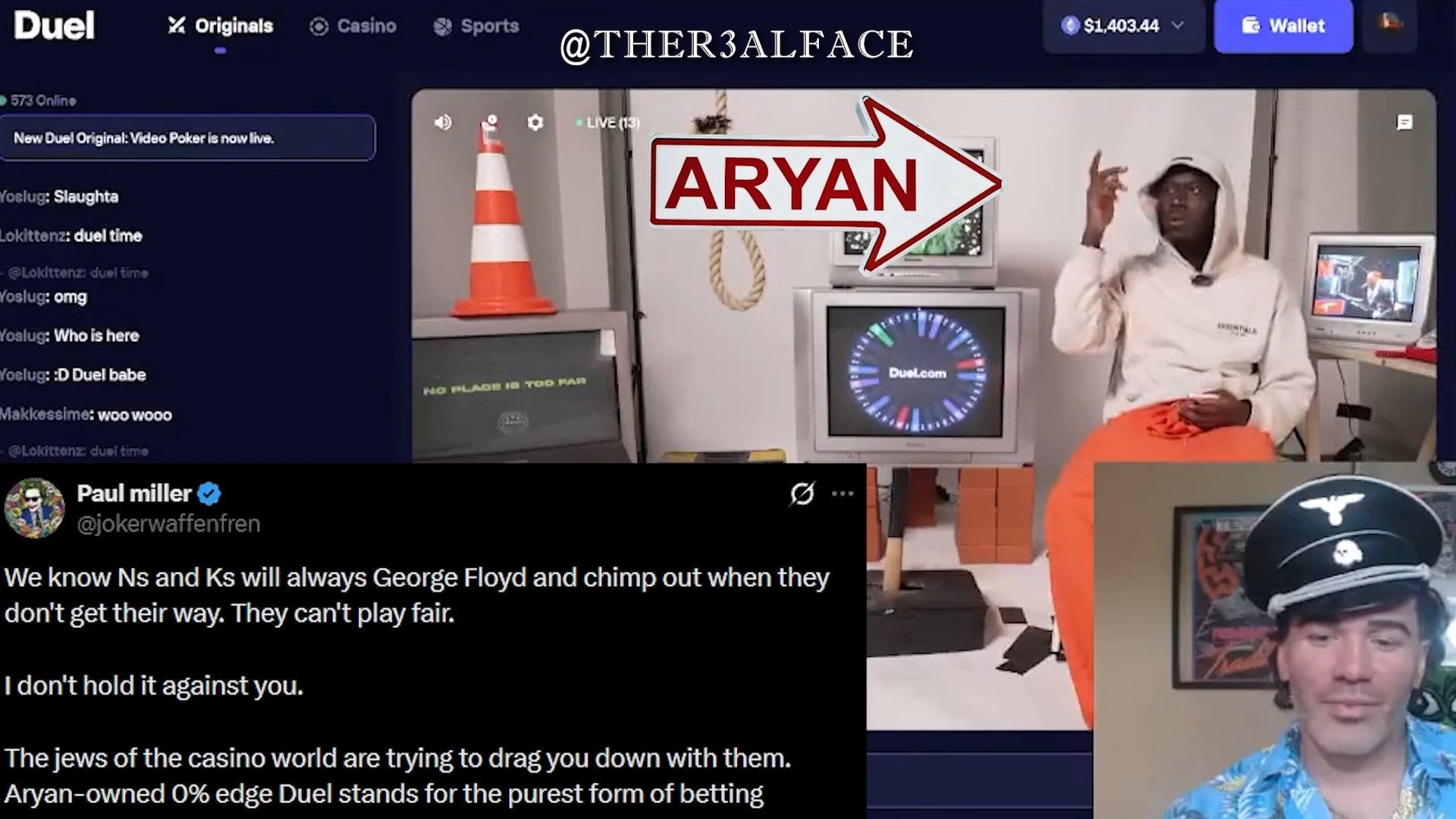 Based White King Gypsy Crusader aka Paul Miller Represents The Only Aryan Casino